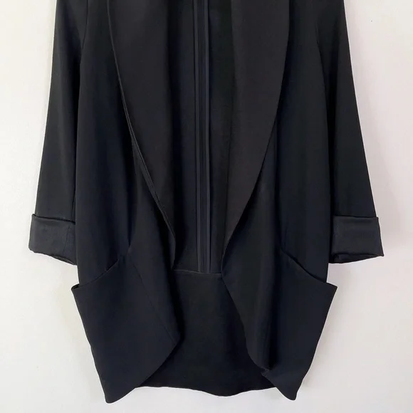 Aritzia Wilfred CHEVALIER JACKET Open Front Black Blazer - Picture 4 of 13